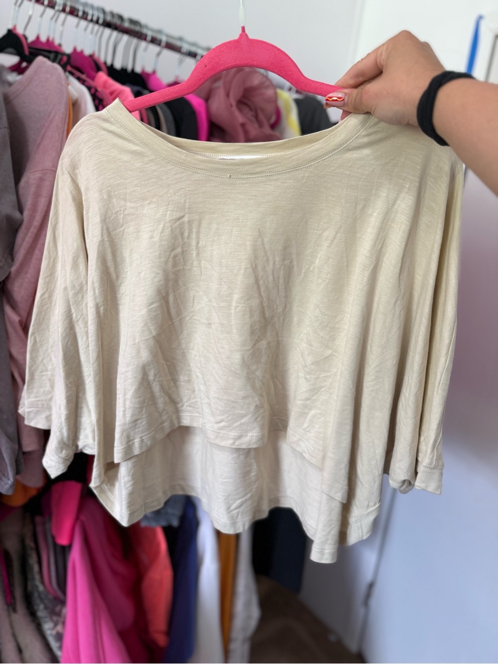 HYFVE Cream Layered Crop Top